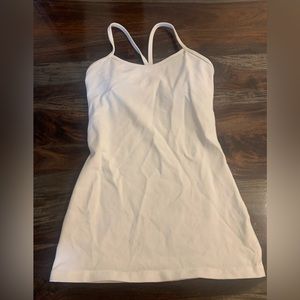 Lululemon White Power Y Tank